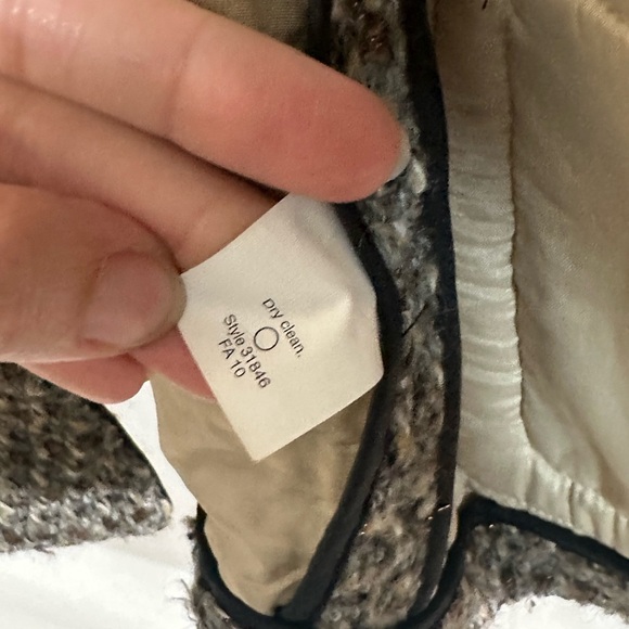 J.Crew Wool Blend Tweed Jacket | Size 4 | Brown Black Metallic | 4-Pocket Zip - Picture 7 of 7